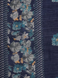 Varanga Women Blue Floral Print And Embroidered Kurta With Bottom And Dupatta