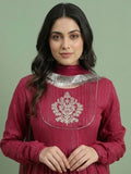 Varanga Women Fushia Emboridered Anarkali Kurta