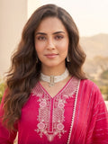 Varanga Women Kurta Adorned With Thread Embroidery With Trousers And Dupatta Featuring Lurex And Lace Detailing