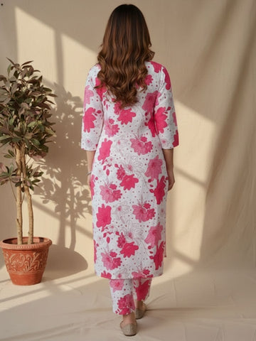 Summery Classic Abstract Printed Kurta Set