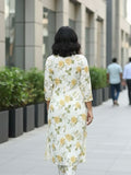 Varanga Women Floral Printed Regular Kurta with Trousers