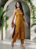 Textured Copper Kurta Set