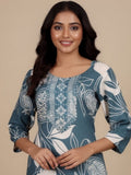 Varanga Women Round Neck Bold Print Kurta Set