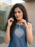 Utility-Chic Belted Denim Kurta Set
