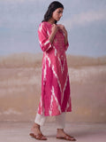 Ikat-Print A-Line Kurta Set
