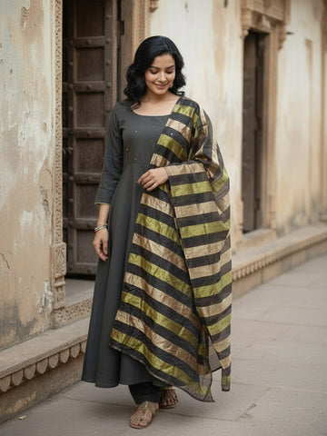 Contemporary Ethnic Kurta Set With dupatta