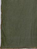 Varanga Women Olive Green Gota Embellished Straight Kurta Paired With Tonal Bottom & Dupatta