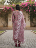 Rose Pink Lace Detail Suit Set