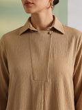 Women's Solid Relaxed-Fit Shirt & Wide-Leg Co-Ord Set