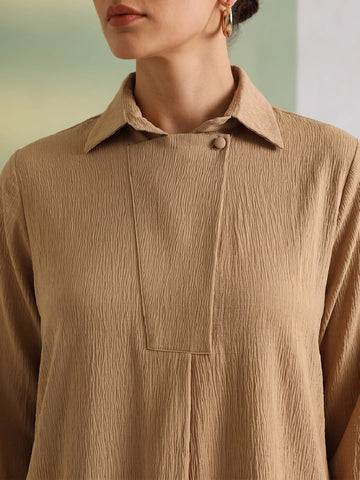 Women's Solid Relaxed-Fit Shirt & Wide-Leg Co-Ord Set