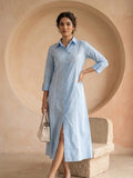 Varanga Blue Colored Women Summer Dress
