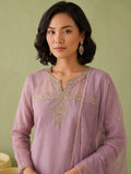 Womens Mauve Mystique Embroidered Suit Set