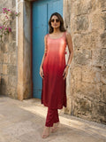 Women's Sunset Ombre kurta Set