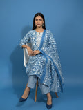 Ethnic Floral Kurta Set With Dupatta