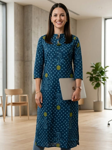 Indigo & Artisanal Kurta