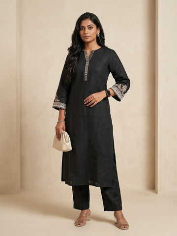 Classic black Kurta Set
