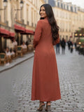 The Terracotta Poise  Dress