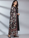 Varanga Women Black Embroidered Kurta Paired With Tonal Bottom And Printed Bhaghalpuri Dupatta