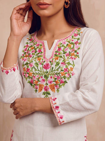 Kashmiri Embroidered Short Kurti