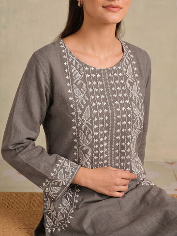 The Sandstone Lattice Women Kurta Set