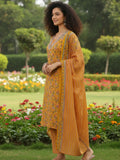 Varanga Ethnic yellow & White Suit Set