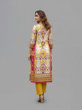 Ethnic Multicolor Ikat Printed Kurta Set With Dupatta & Solid Trouser