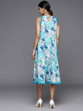 Varanga Women Printed Halter Neck Knee Length Dress With Tassel Details