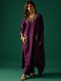 Kurta Embellished With Beads And Stones Paired  Trousers And A Matching Bordered Dupatta