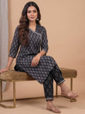 Varanga Women Ethnic Jaipuri Printed  Angrakha Wih Salwar  & Dupatta