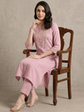 Varanga Women Gota Patti Embroidered Dual Tone Dobby Kurta