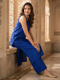 Jaquard V Neck Kurta Set With Dupatta