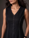 Black A- Line Midi Dress