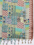 Varanga Women Green Solid Kurta Set Paired With Printed Dupatta