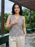Varanga The Vintage Pinstripe Vest For Women