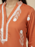 Varanga Boho-Chic Terracotta Ethnic kurta