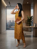 Textured Copper Kurta Set