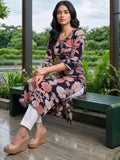 Varanga Women Bold Floral Printed Straight Kurta