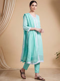 Varanga Women Ethnic Green Kurta Set With Dupatta