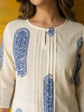 Women's Indigo Bloom Cotton Kurta Set