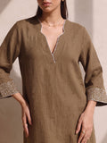 Minimalist Bronze Women Kurta Set