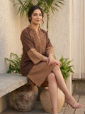 Varanga Brown Colored Women Summer Dress