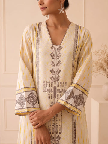 Golden Bloom Silk Women's Kurta Set