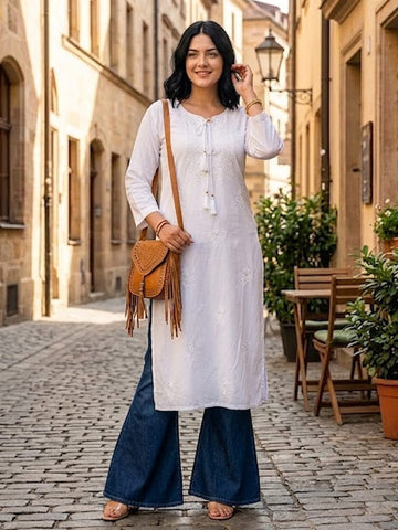 Less is More White Kurta