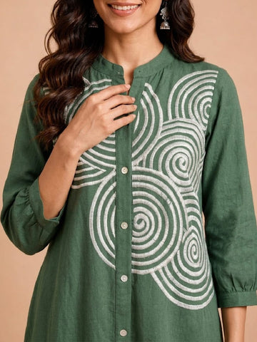 Varanga Print A-Line Maxi Dress