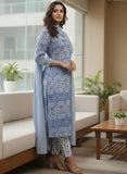 Varanga Women Ethnic Motifs Printed Regular Pure Cotton Kurta with Trousers & With Dupatta