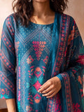 Kurta Set Featuring Artistic Prints And A Statement Dupatta