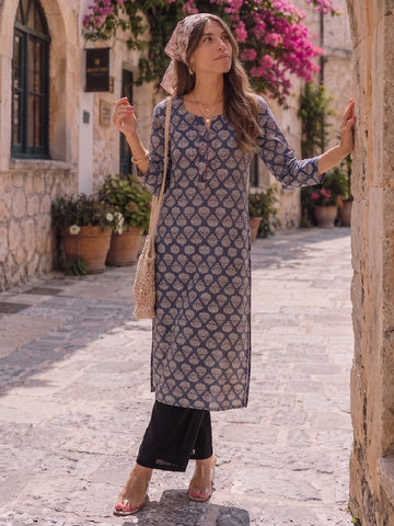 The Indigo Raga Women's Straight Kurta