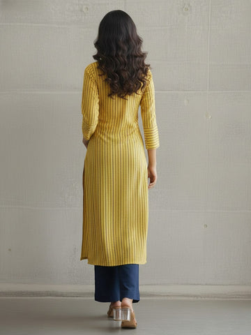 Cotton kurta with Colourful Stripes