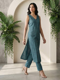 Effortless Teal Radiance Kurta Set
