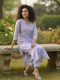The Lavender Linear kurta Set